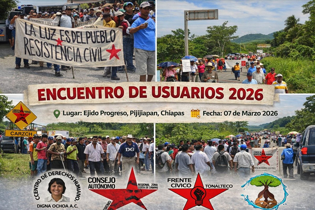 Convocamos al Encuentro de usuarios integrantes al Consejo Autonomo de la Costa de <a href="/Chiapas/">Chiapas</a>. Por la defensa de la vida, el territorio y  los derechos humanos.