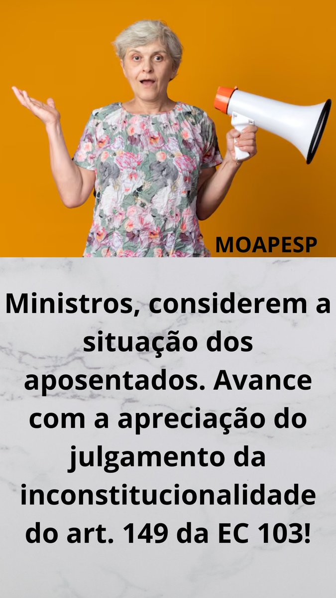 <a href="/Mairaavelino64/">🚩🚩Maira 🚩🚩</a> <a href="/markes_lia/">Nonna</a> <a href="/LulaPTnosTrends/">Lula PT nos Trends</a> <a href="/STF_oficial/">STF</a> <a href="/gilmarmendes/">Gilmar Mendes</a> Precisamos da nossa aposentadoria para sobreviver! Libere a inconstitucionalidade do art.149 da EC103. <a href="/gilmarmendes/">Gilmar Mendes</a>
<a href="/STF_oficial/">STF</a>
@Cristianozanin
<a href="/FlavioDino/">Flávio Dino 🇧🇷</a>
<a href="/ICLNoticias/">ICL Notícias</a> Fora Confisco
#AposentadoriaJusta
Fachin Paute ADI 6254
Urgente