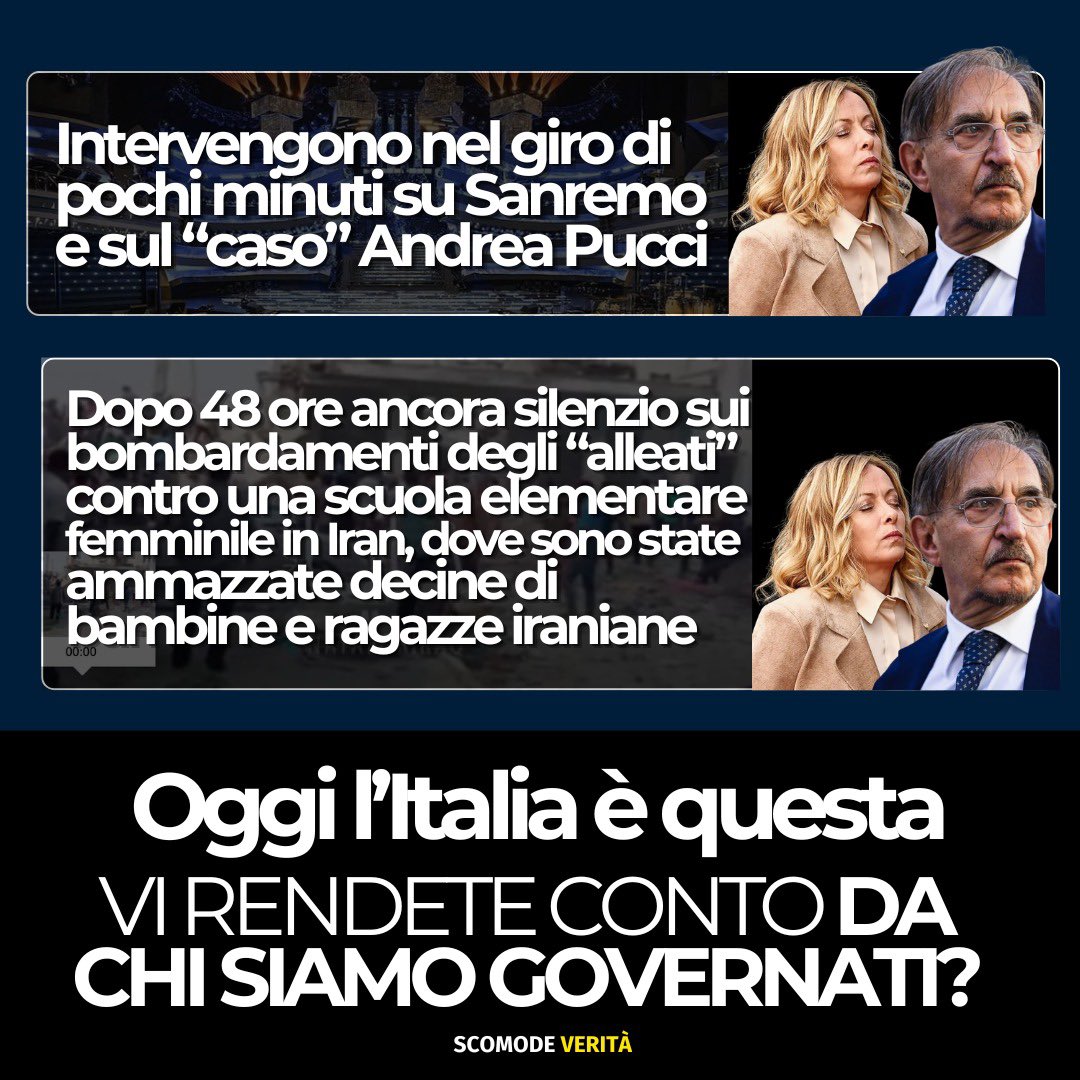 ale_dibattista's tweet photo. Mai si era visto un governo italiano più servo di Washington e Tel Aviv di quello di questi sedicenti sovranisti. Leggete qui 👉 https://t.co/kZZjYlGyvo e iscrivetevi al mio canale Substack https://t.co/MitlqQG6QM