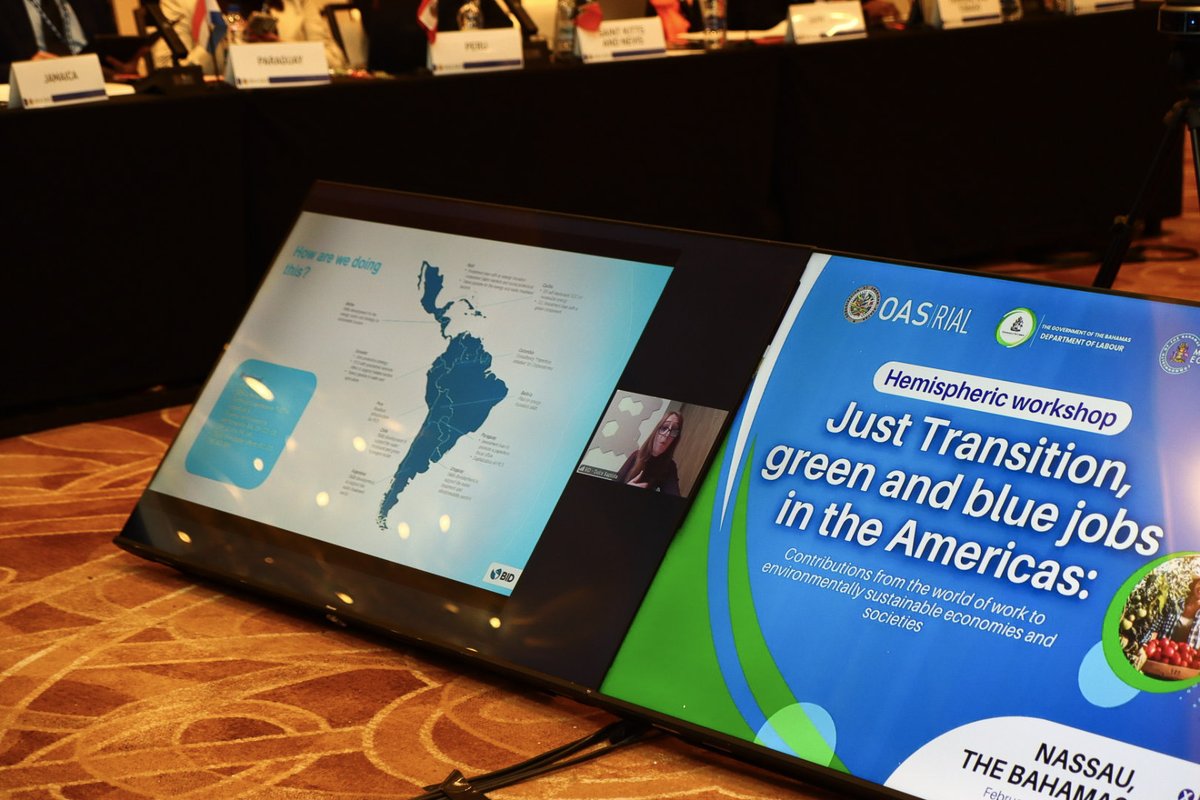 OEA_Desarrollo's tweet image. Si bien la transición hacia economías sustentables podría crear hasta 22 millones de nuevos #empleos en #AméricaLatina y el #Caribe para 2030, las ganancias no están garantizadas. 
🟢🔵—En #OEADesarrollo acompañamos a los países a cuidar este potencial👉 oas.org/es/centro_noti…
