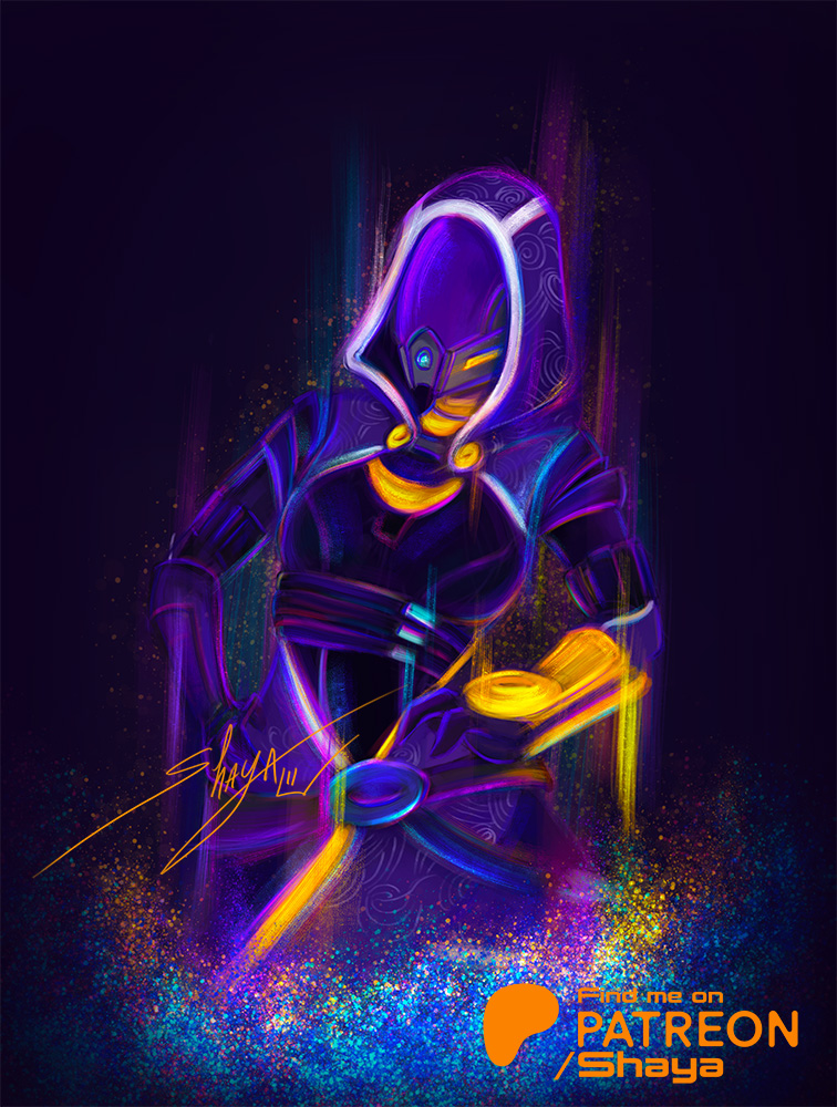 ShayaFury's tweet image. Tali from @masseffect @bioware 

" I don't know how much time we have left. I don't know if we can beat the Reapers. But whatever happens, I want to be with you."
Just one more Neon Tali in my art style. 
I hope you like it @wacom 
#noai #art #neonart #digitalpainting #masseffect