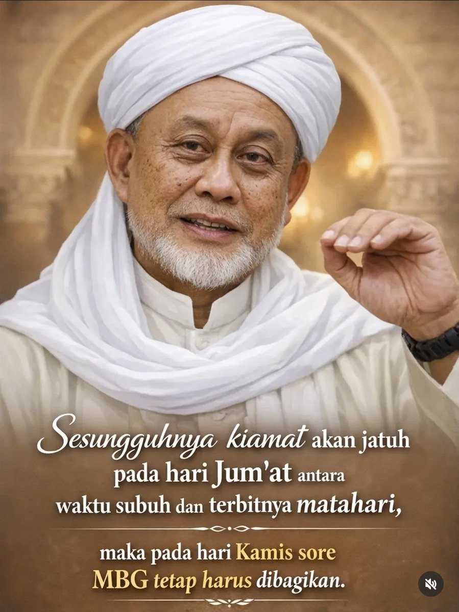 Pesan dari Supreme Leader SPPG.
"MBG adalah bekal kita selama di padang mahsyar".