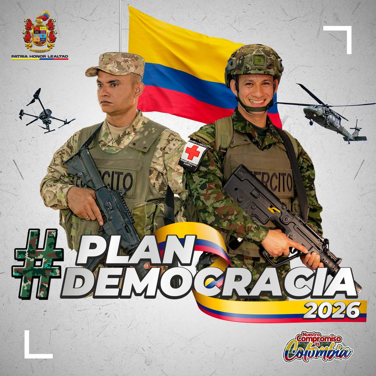 Desplegaremos más de 120.000 soldados en todo el país para fortalecer la seguridad durante las elecciones legislativas y presidenciales, reafirmando nuestro compromiso con la democracia y la tranquilidad de los colombianos.

#PlanDemocracia2026
#SeguridadYDemocracia2026