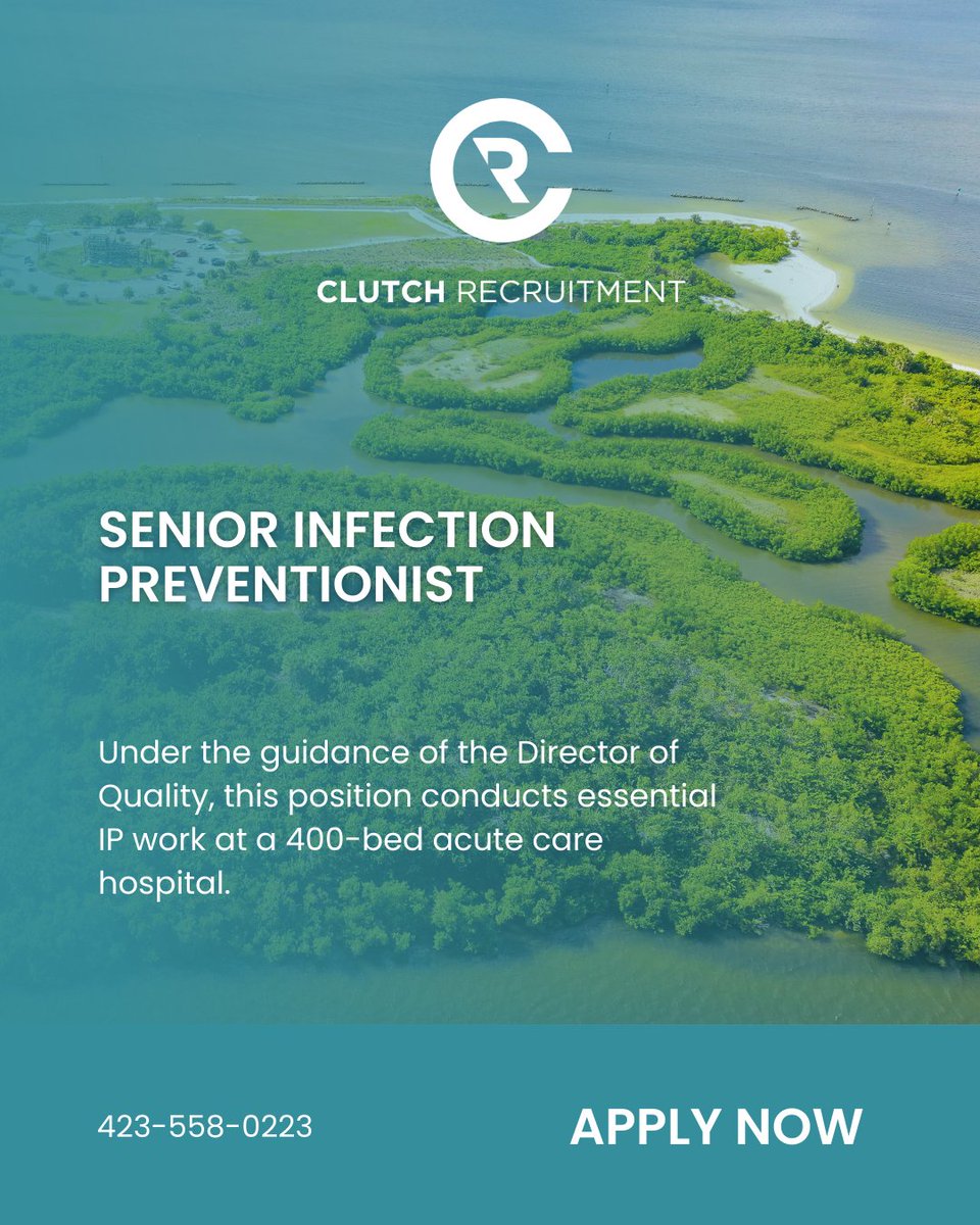 ClutchREC's tweet photo. Big impact, real scope: help strengthen Infection Prevention systems at a ~400-bed acute care facility—surveillance, continuous improvement, and the kind of work that actually moves outcomes.🌺

https://t.co/6jYi9KjaK6
#Clutchrecruitment #infectionprevention #newjob #FLjobs https://t.co/MknaBARrkJ