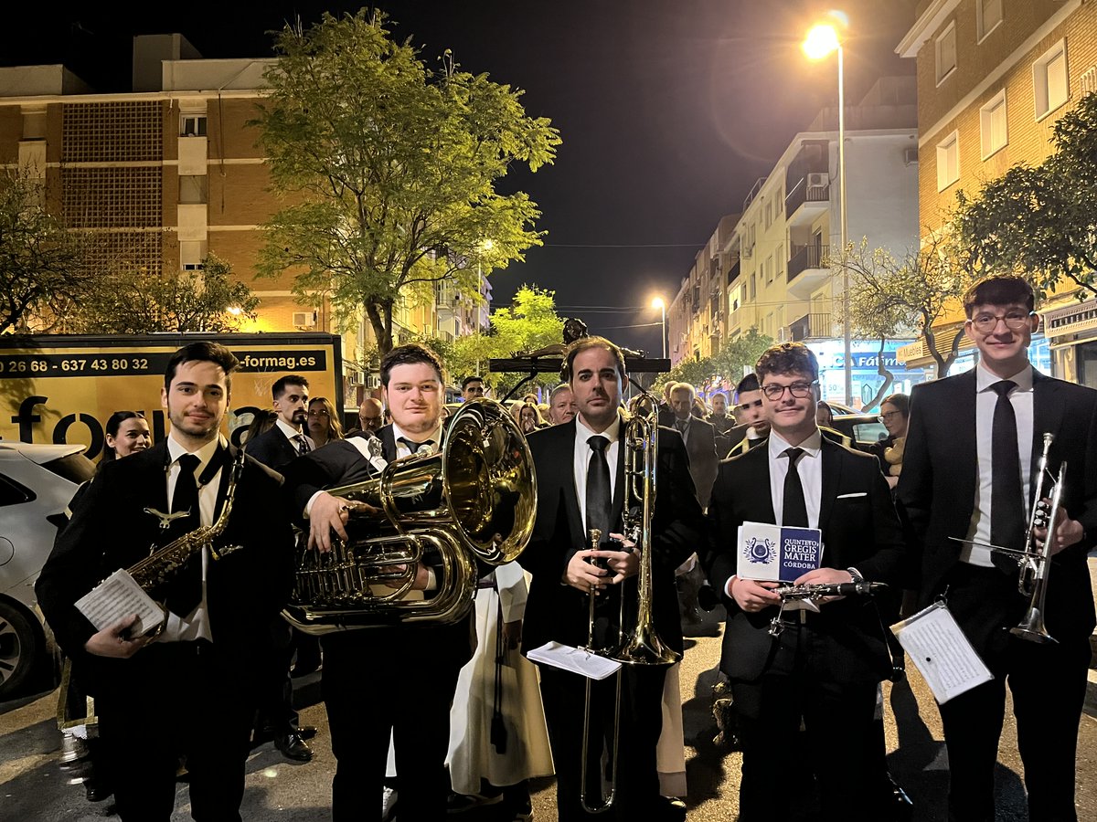El pasado viernes, el Quinteto Gregis Mater acompañó el Vía Crucis de la Agrupación Parroquial del Santísimo Cristo de la Buena Muerte y Defensión de la Parroquia de Fátima.

Gracias por la confianza y el cariño recibido. Siempre es un honor servir con nuestra música.