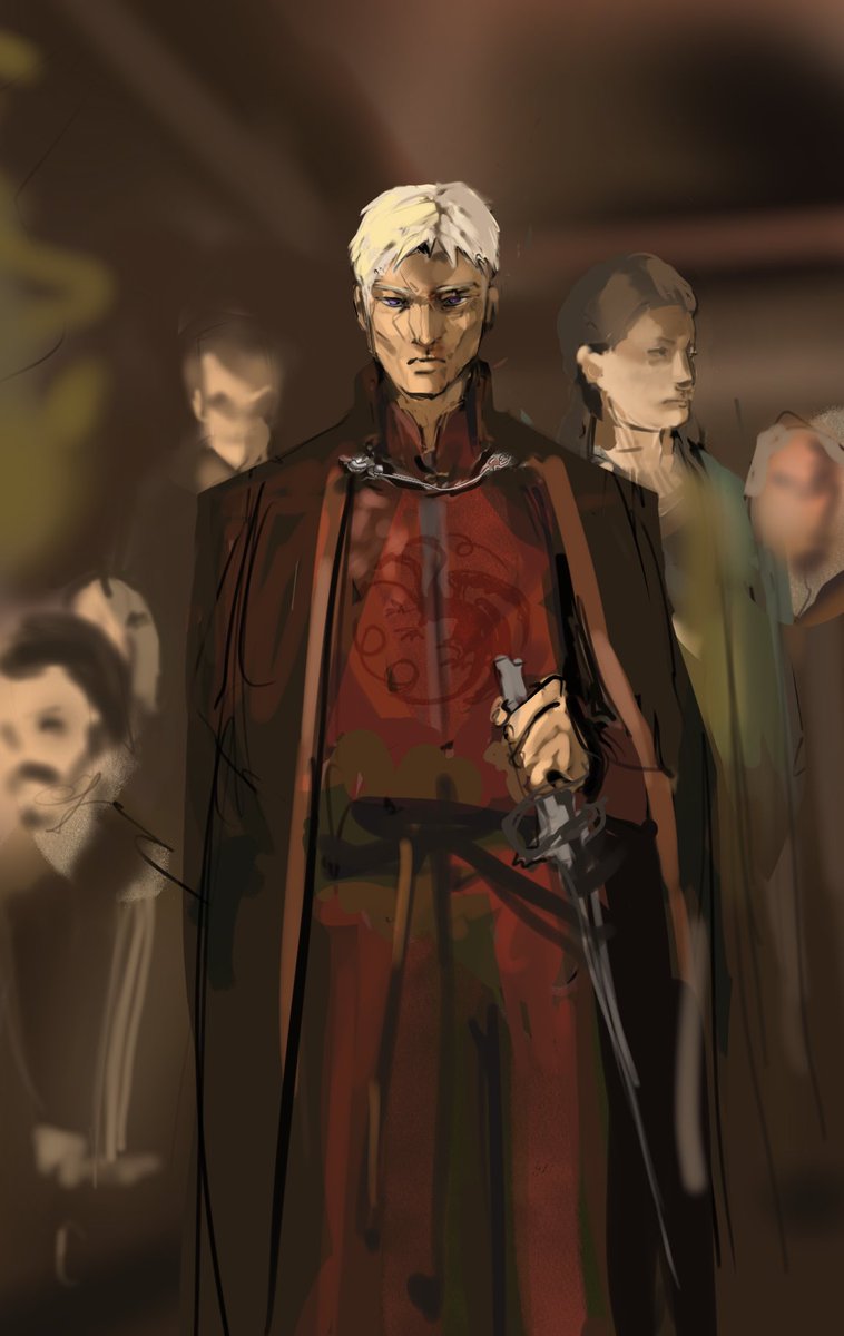 Otis_Cellar's tweet photo. Oh no Aerion 🤯
It looks normal at first glance, but oh my god him  a haircut.

—
#aknightofthesevenkingdoms #drawing #AerionTargaryen 
#gameofthrones
#art #digital https://t.co/6oitP7Y0ht