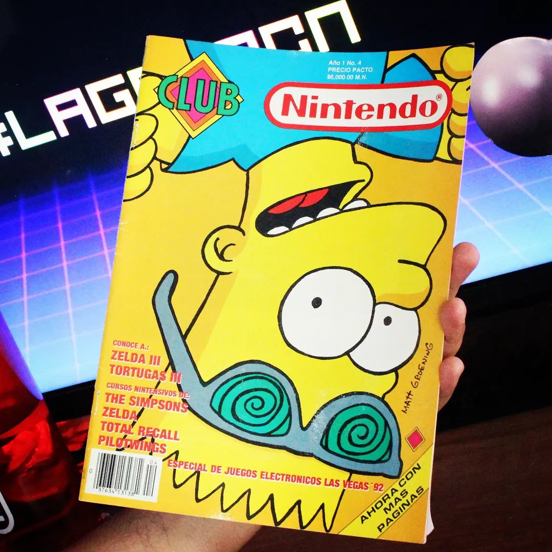 ¡Solo para avisarles que esta revista de #ClubNintendo, está cumpliendo 34 años! #CNportada #BartSimpson #MundoNintendo