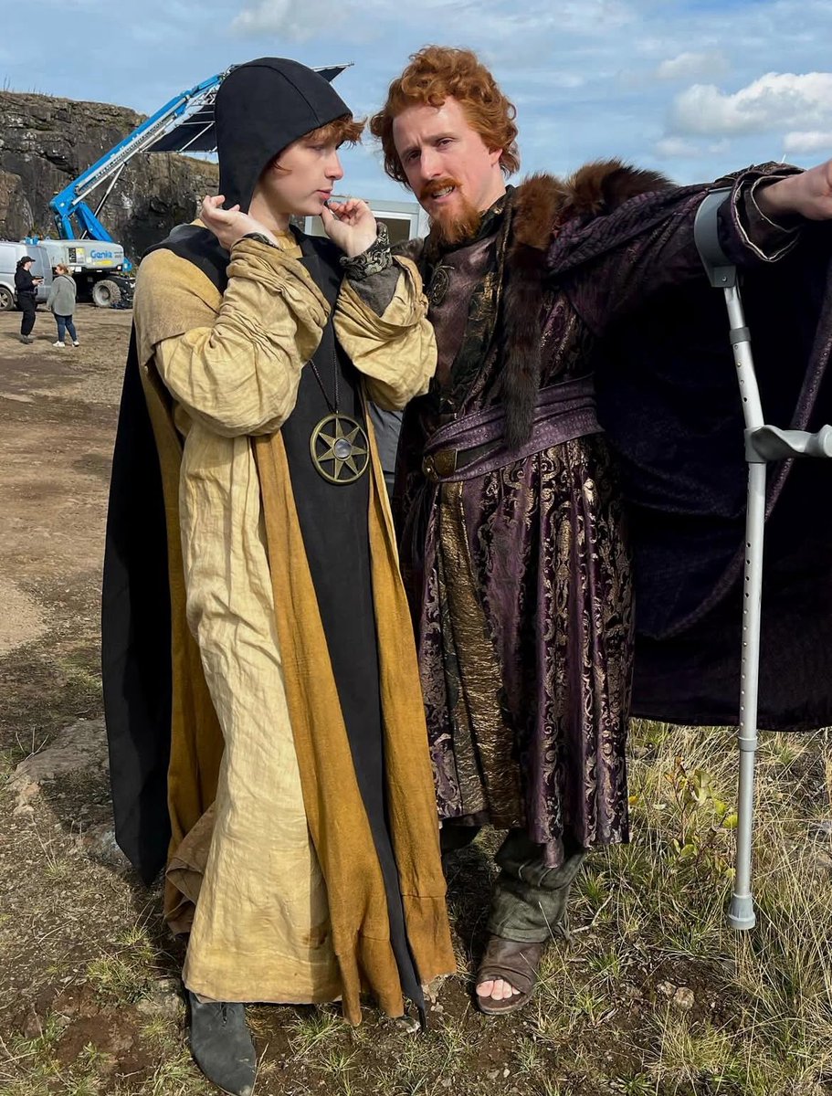 rowan robinson, daniel monks, and LJ bennion on set