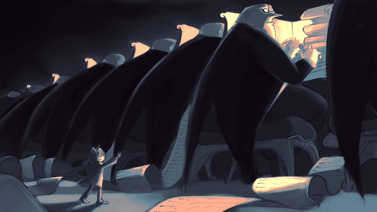 13_witc's tweet photo. happy one year to my favourite project from prépa 🥳

#art #illustration #digitalart #dark #library #characterdesign #conceptart https://t.co/GnymmSePom