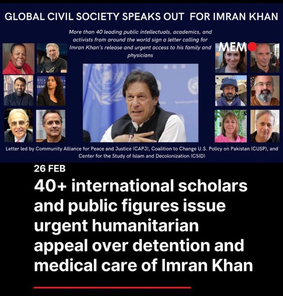 PTI_Scientist's tweet photo. Global Civil Society speaks out for Imran Khan: https://t.co/JvhUGsSjci
