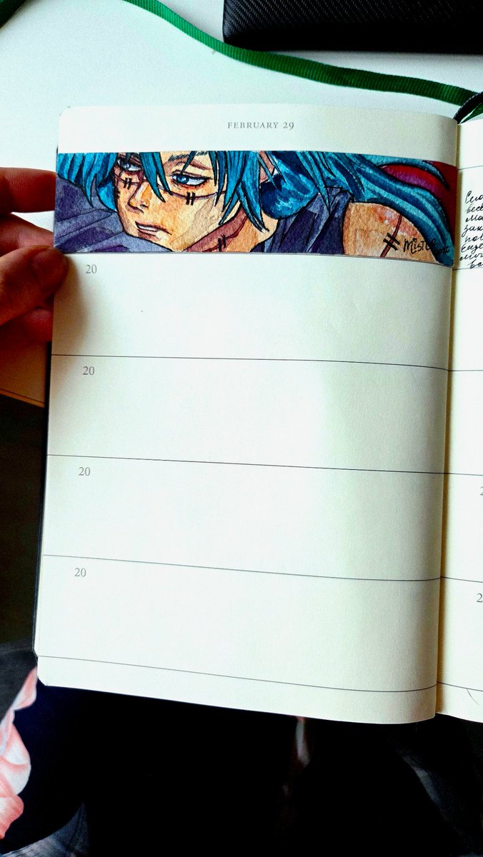 m1stle's tweet photo. @EqSeraph Oh, thank you so much! If you scroll my media a little, I have a few more watercolours that are a bit bigger and with more detail. This was just a quick thing for my journal that has a page for Feb 29th. https://t.co/ty1QyNGXEk