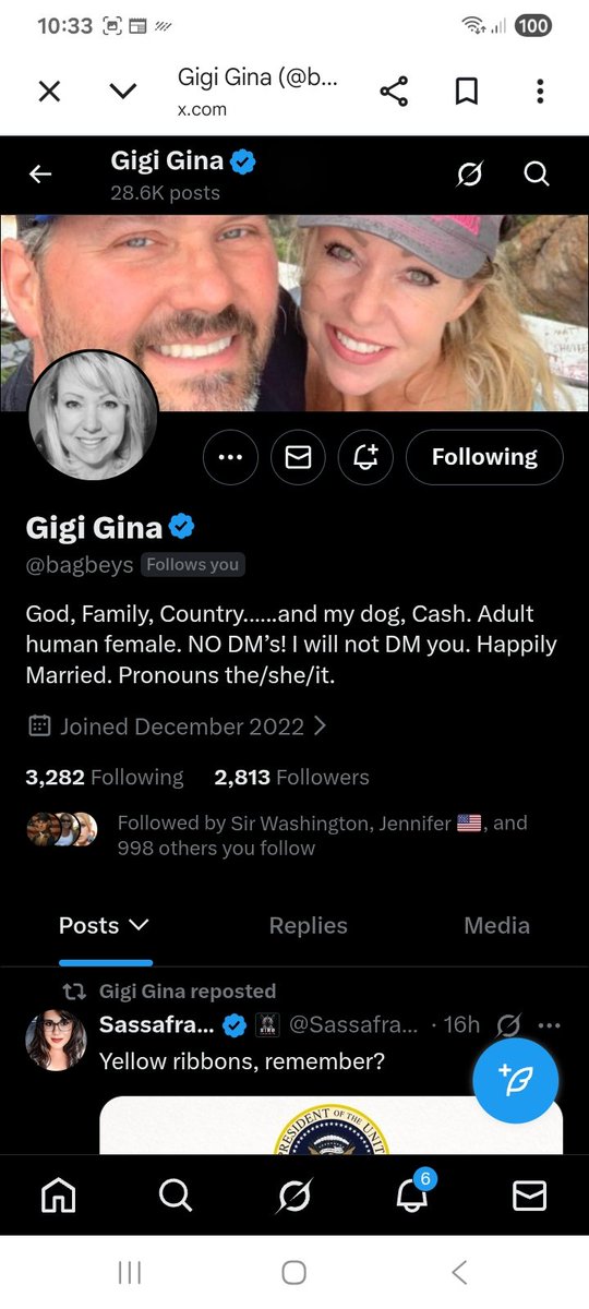Can we take this awesome patriot who loves God,Family, Country to the 3k mark 
<a href="/bagbeys/">Gigi Gina</a> 
F&amp;R
🇺🇸