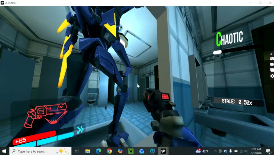 strawbe06273453's tweet photo. So, I played ultrakill yesterday, and found a small glitch in the mirrors to keep them down.. CAN WE TALK ABOUT WHY V1 HAS SUCH DEFINED HIPS.OMFG

Gabriel gets all this ig, whatever 

#ultrakill #ULTRAKILL #v1 #Uktrakill https://t.co/gAfOZ5I7f1