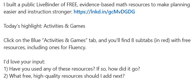 cjbrown24's tweet photo. Livebinder Link: https://t.co/nhw6X8vNUZ 

#math, #mathed, #instructionalcoaching, #teacherresources, #k12, #freeresoruces, #mtbos https://t.co/LeywFTCdUV