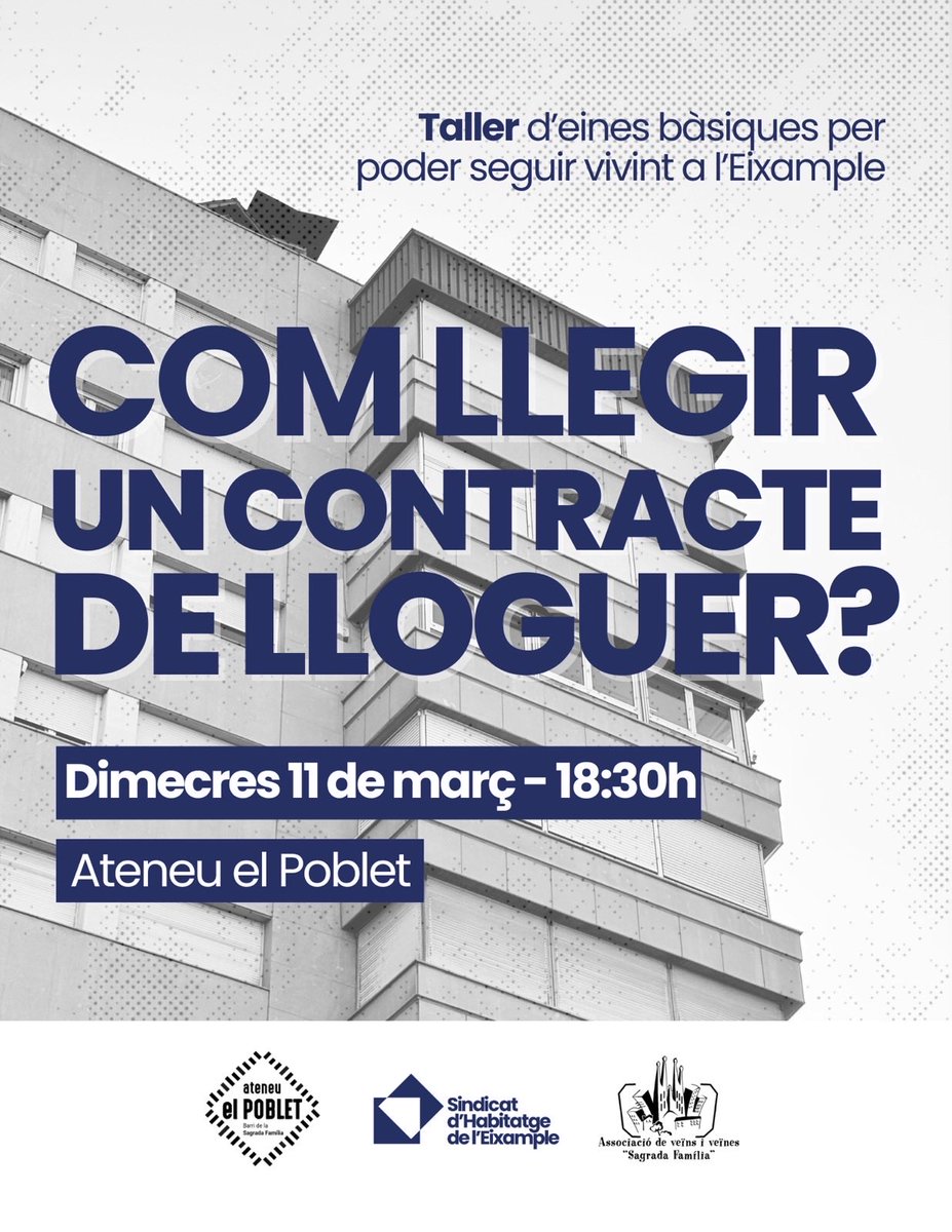 Sindicat d'Habitatge de l'Eixample tweet media