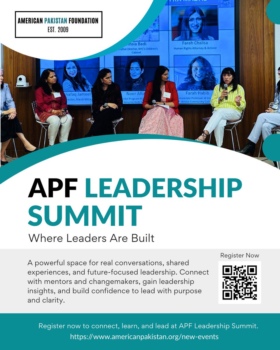 AmPakFdn's tweet image. If you haven't already, register now for the APF Leadership Summit in NYC on April 3: eventbrite.com/e/apf-leadersh…

This is an event you don't want to miss! 

#Leadership #ProfessionalDevelopment #Panel #Pakistan #American