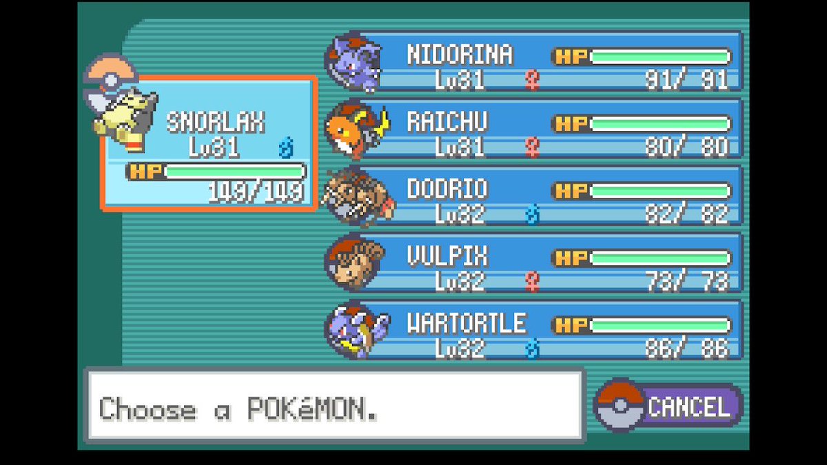 Ashlambs20's tweet photo. Alrighty!! update on my journey for #PokemonFRLG 4 badges deep and on my way to Koga, snorlax is so tanky I love it haha 😂 https://t.co/vqZA5k1ctb