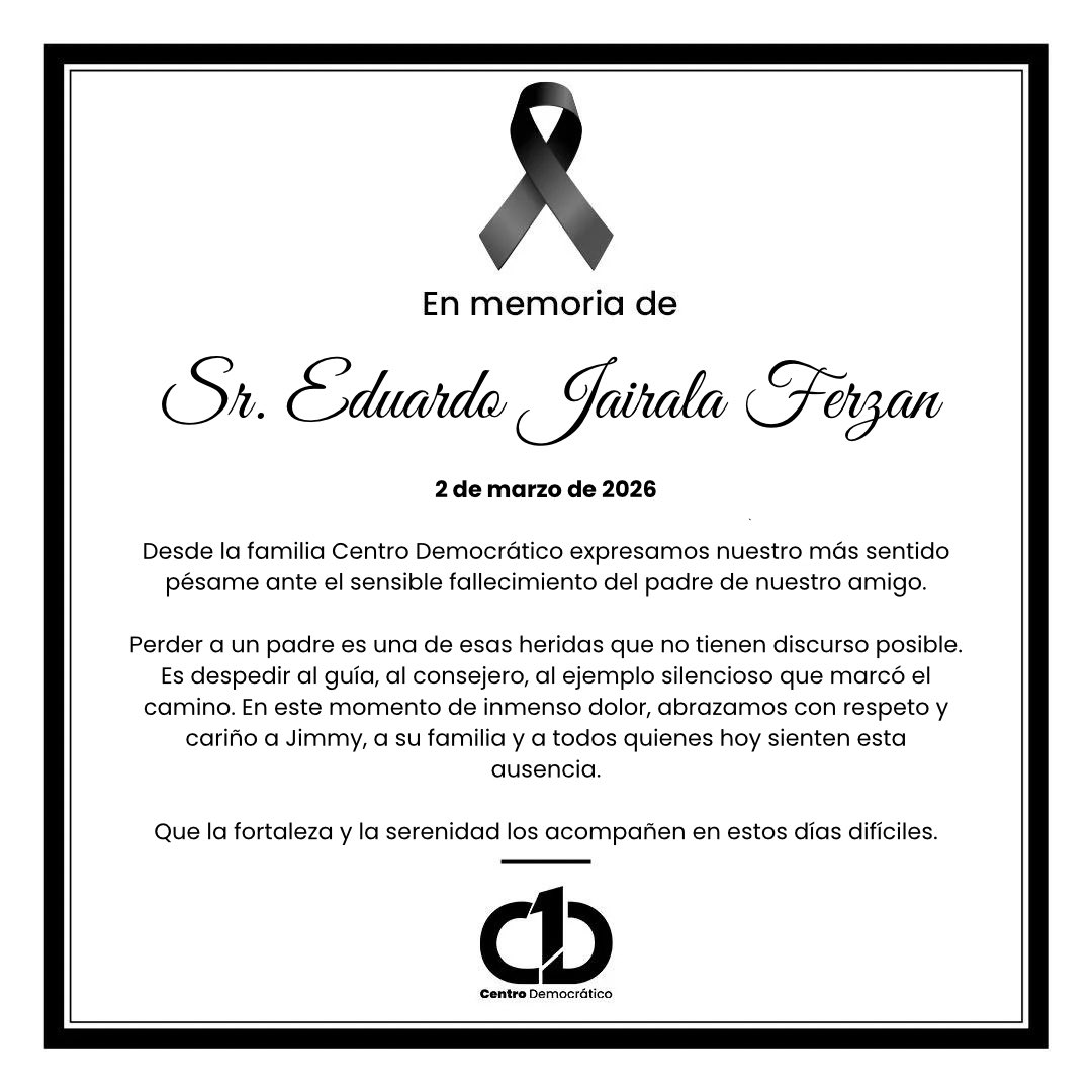 somos1ec's tweet photo. 🕊️ Nota de pesar
Ante el fallecimiento del señor Eduardo Jairala Ferzan, padre de nuestro amigo Jimmy Jairala. https://t.co/Hx2dRW9DOZ