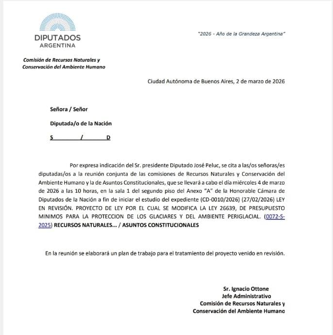 ALERTA GLACIARES
Ya estamos avisados! Para defender los glaciares hay que ir este miércoles a las 10hs al Congreso!

El Libertario José Peluc, que conduce la comisión de ambiente, acaba de suspender la reunión informativa de mañana y convocó a conjunta para el miércoles a las