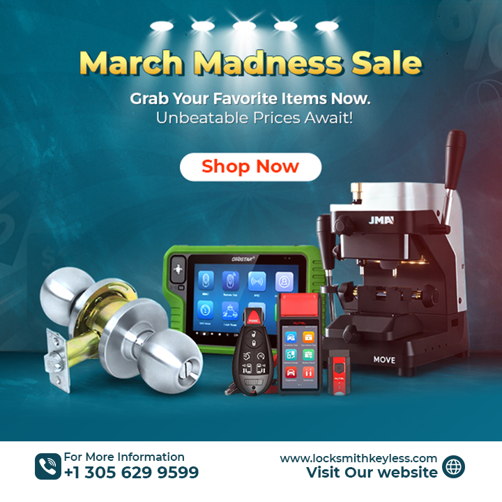LksmithKeyless's tweet image. 🏀 March Madness Sale is LIVE! 🔥
🛒 Shop Now: locksmithkeyless.com/collections/de…

Upgrade your shop. Restock your essentials. Save big while it lasts. Don’t wait — these deals won’t stay on the bench for long.

#MarchMadnessSale #LocksmithTools #KeyProgramming #SmartLocks #AutomotiveKeys