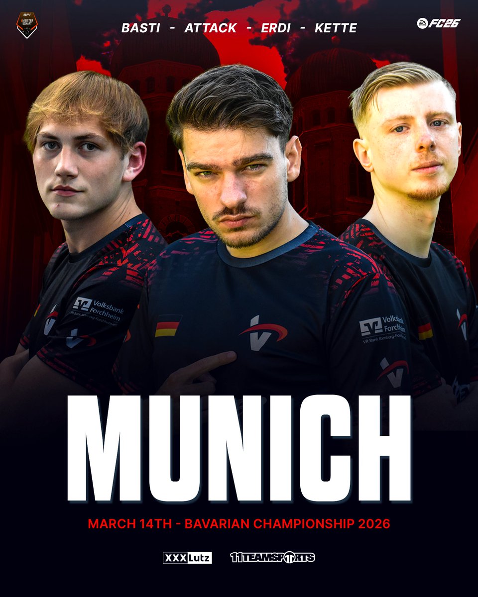 VrtexDE's tweet photo. Ready for our mission in Munich! 🇩🇪

👤 @BastiN07_ 
👤 @xkette04x 
👤 @erdiplayz 
👤 @ATTAAACK7 

14th March - 11 AM CET | @bfvefootball https://t.co/zI6cDMlG8R