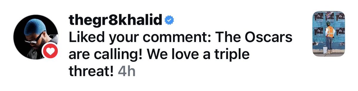khalids_angels's tweet photo. Start prepping the Oscar’s acceptance speech king https://t.co/x4biPJmton