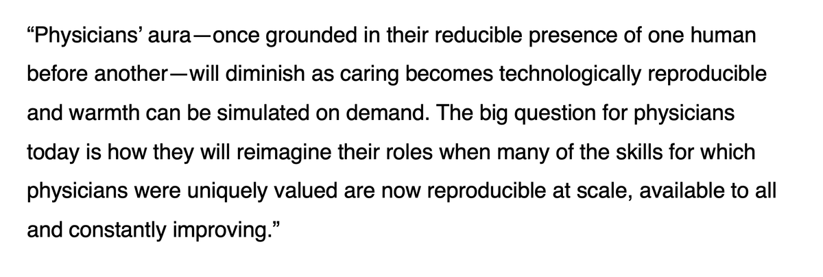 EricTopol's tweet photo. The lost physician "aura" in the era of AI
an interesting perspective today @JAMA_current, by @johnlantos, excerpt below https://t.co/4PYZ40JBMf https://t.co/Islz4KzVPC
