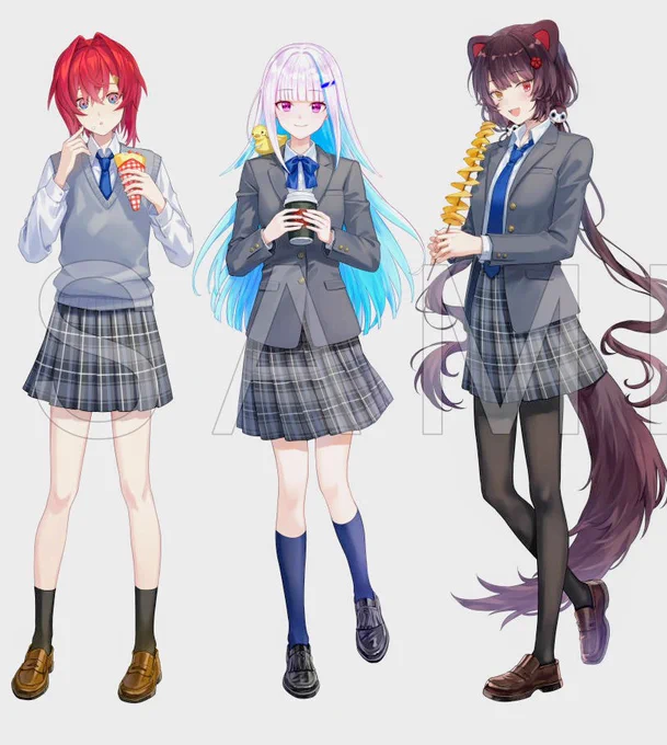 この3人と一緒に学生生活を送りたい人生だった… それにしても推しちゃんスタイル良すぎませんか???