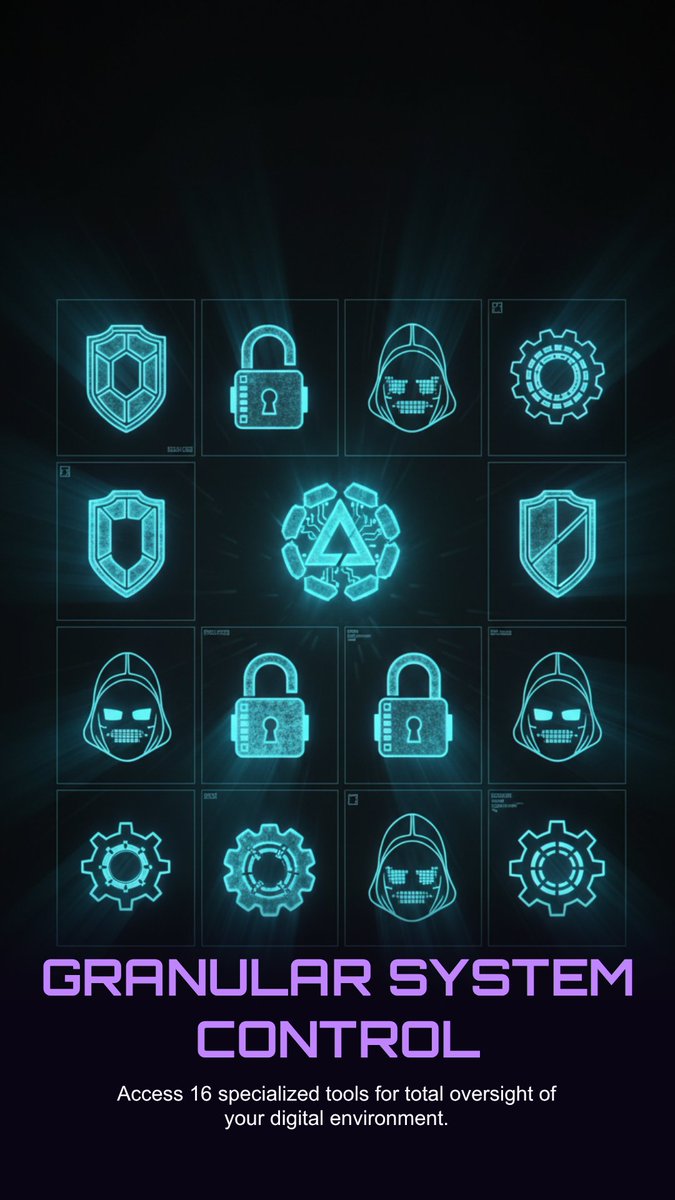fatalcyber's tweet photo. One dashboard. Total control.
16 specialized tools working together to give you complete visibility over your system, network, and data.
Precision control for personal devices — scalable for business environments.
#SystemControl #CyberSecurity #DigitalProtection #EndpointSecurity #TechSecurity