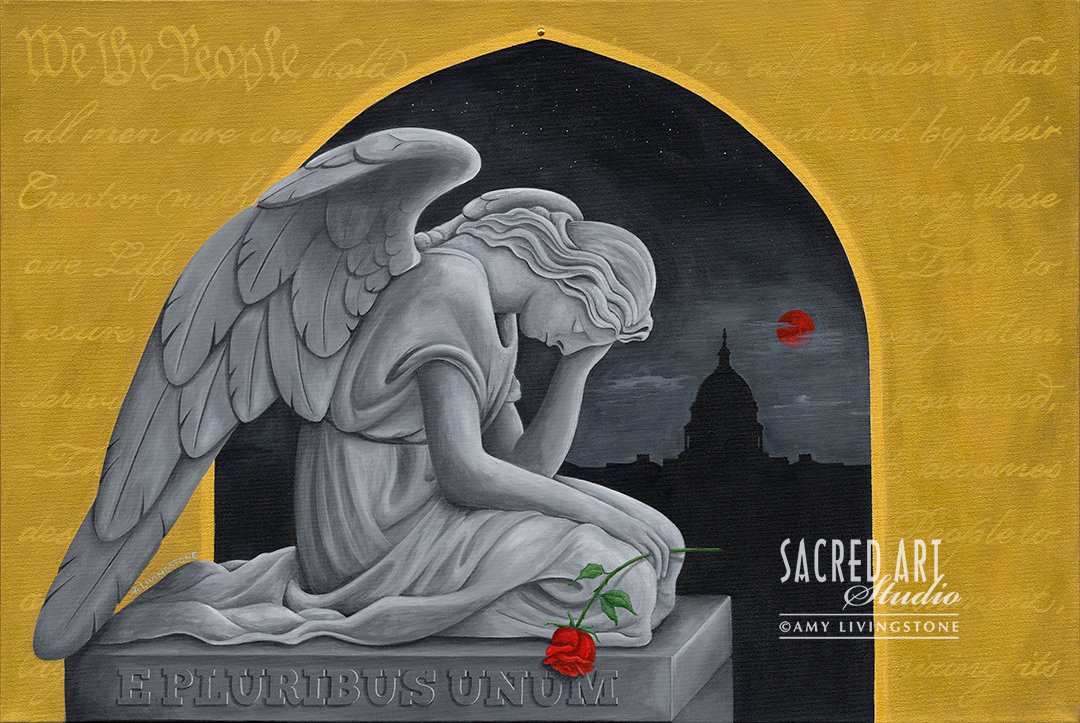 sacredartstudio's tweet photo. Angels, beautiful pauses in the whirlwind,
Be with us through the seasons of unease;
Within the clamorous traffic of the mind,
Through all these clouded and tumultuous days,
Remind us of your great unclouded ways.

–May Sarton 

Art: "Angels in America". #angels #art https://t.co/4uBGrkwc6v