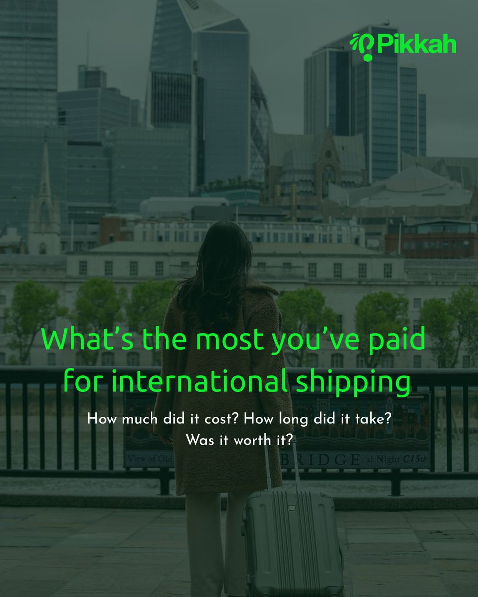 usepikkah's tweet image. Shipping shouldn’t cost more than the item itself.

What’s the most you’ve paid for international shipping?

#LondonToNigeria #InternationalShipping #ShopAbroad #DiasporaLife #UKtoNigeria