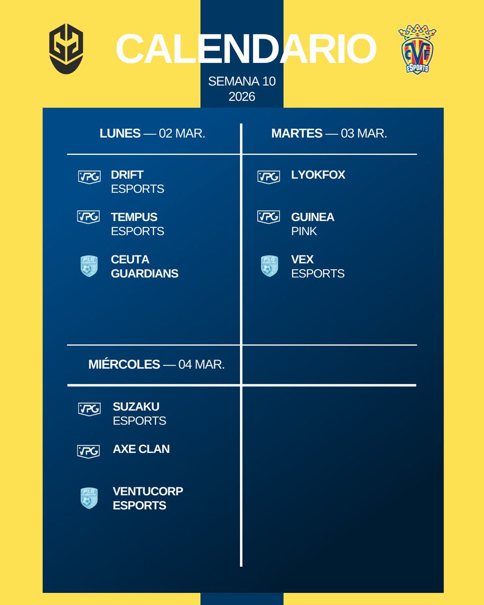 CVFeSports's tweet image. 🗓️ ¡Vamos con otra Semana de #ClubesPro! #EndavantGamers 💛