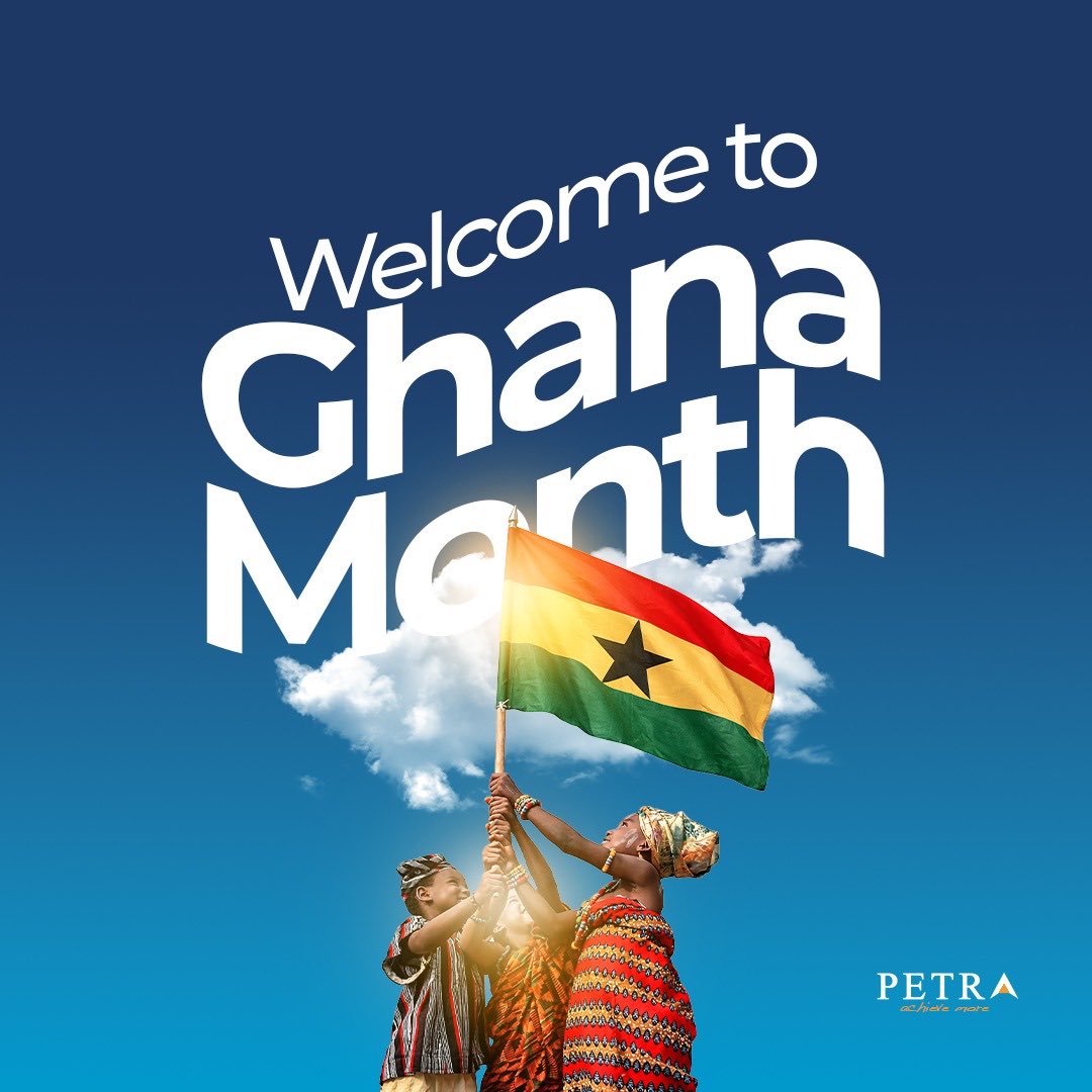 PetraOnSocial's tweet photo. Welcome to the favorite month of the year where we showcase our culture and identity as Ghanaians!🇬🇭❤️

#letsdolifetogether #petra #ghanamonth https://t.co/8H8HIApnhP