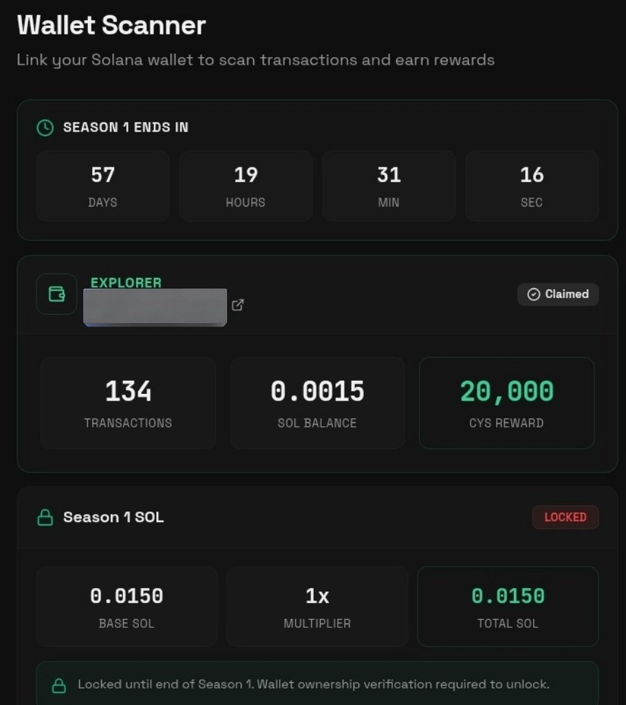 cryptrixrvn's tweet photo. CLAIMYSHARE — Live 🪂
Season 1 active.
Emissions started.
https://t.co/gcXHclHmmn
• Scan Solana wallet
• Earn CYS / SOL from on-chain activity
• Open mystery boxes
#ClaimNow #claimyshare #RefundYourSOL #SolanaAirdrop #Solana #CYS #CryptoTwitter #CryptoRewards https://t.co/ILiEWORy6b