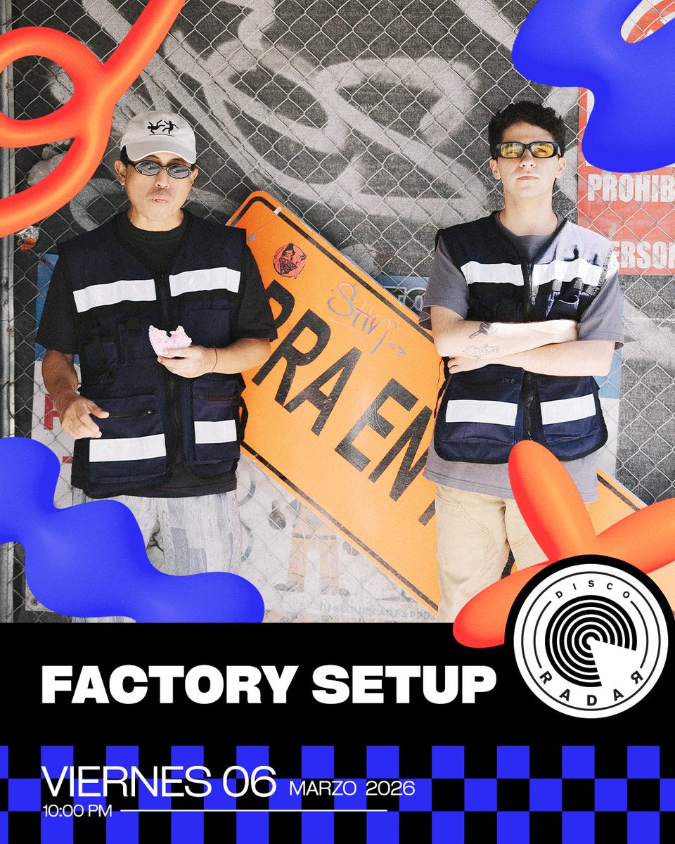 Factory Setup se presenta este Viernes en Disco Radar, recuerda que no tenemos cover antes de las 12 de la noche, los esperamos!
