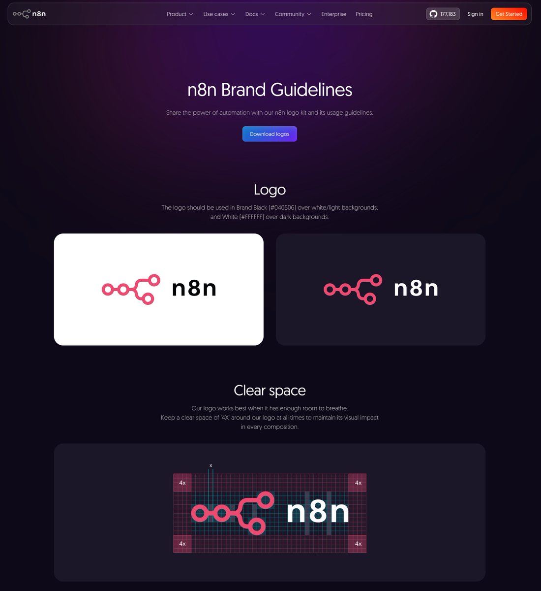 GrumpyChapTV's tweet photo. I just right-clicked the https://t.co/2xgfXQUtLr logo to 'borrow' it for a presentation and found that it automatically pops me over to their brand guidelines and logos page.

Great way to help ensure their brand is borrowed correctly!

Thank you @n8n_io 👍😀 https://t.co/TLkJ0sEuGz