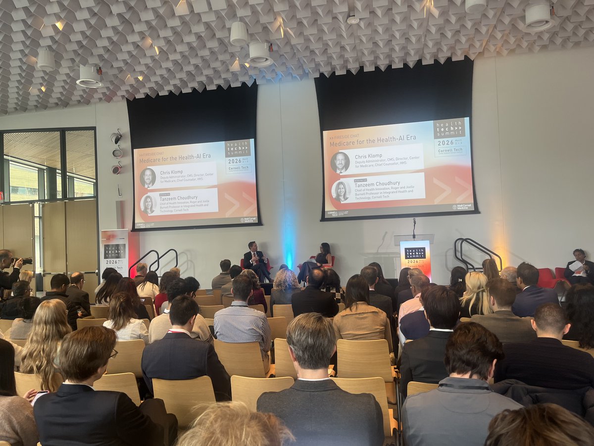 WCM_Innovation's tweet image. Chris Klomp from @CMSGov says, “It is a grave mistake to assume that #AI is the savior of healthcare or that it’s going to disrupt the way we think it will.” We look forward to hearing more about how AI will impact healthcare &amp;amp; how we can harness it at #HealthTechSummit.