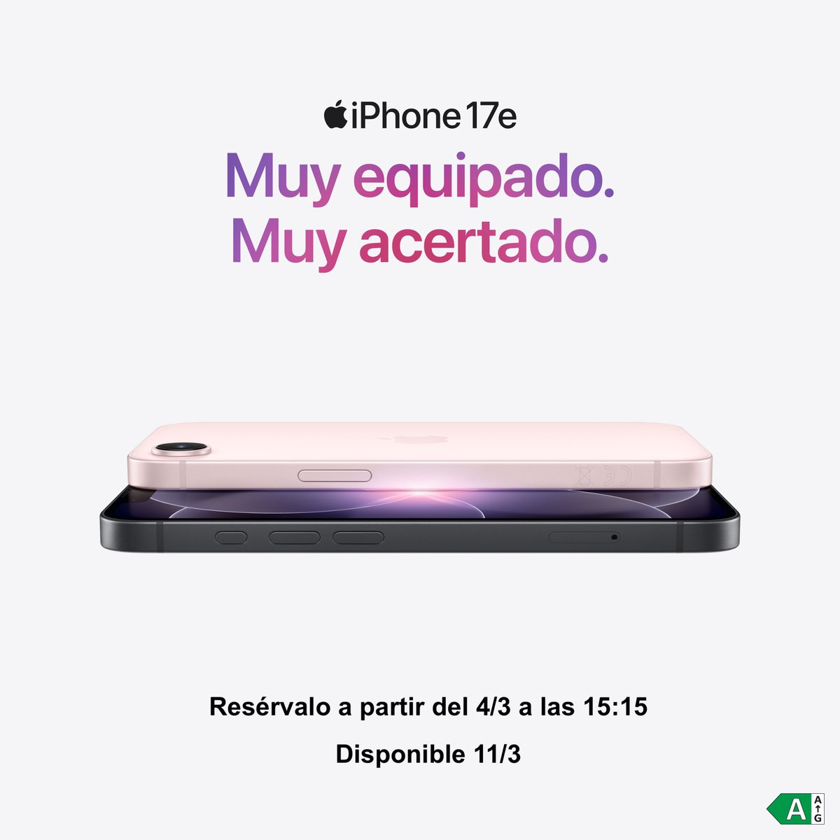 Gracias al iPhone 17e y toda la potencia del chip A19, tus equipos pueden trabajar mejor, más rápido y con menos interrupciones. Y como tiene autonomía para un día entero,1 la productividad está garantizada desde el primer email hasta la última reunión.
#iPhone17e #newiphone