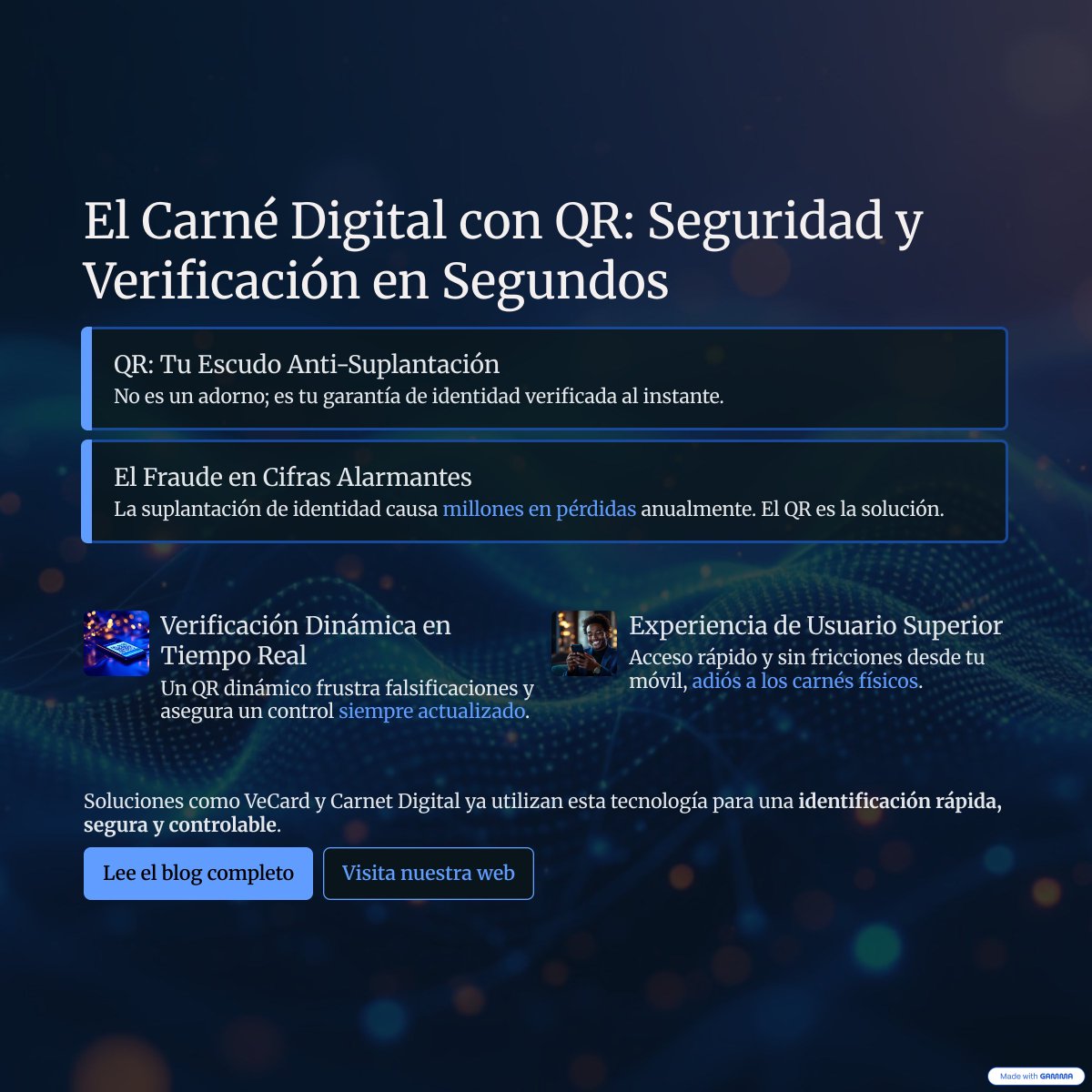 Ideqs_sas's tweet photo. “Mostrar un carné” ya no prueba identidad. Un carné con QR + verificación web/app permite validar autenticidad en segundos, controlar datos visibles y dejar trazabilidad.
📲 WhatsApp: (+57) 310 233 2112
🌐 https://t.co/tCmH17o5UN
#CarnéDigital #QR #IdentidadDigital #Verificación https://t.co/uUUsEnnWla