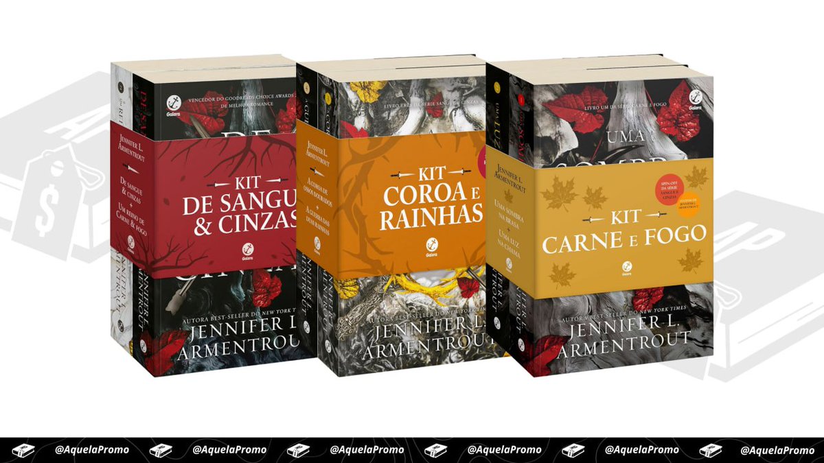 AquelaPromo's tweet photo. 🚨 Semana do Consumidor | Amazon

📚 KIT De Sangue e Cinzas (64,84)
↪️ https://t.co/btMg1zBz9b 

📚 KIT Coroa e Rainhas (64,84)
↪️ https://t.co/cSSWhena5k 

📚 KIT Carne e Fogo (67,79)
↪️ https://t.co/ICeusq90nI 

⭐️ Kindle Unlimited: https://t.co/UNekbpwA2T https://t.co/8hcAW65PQM