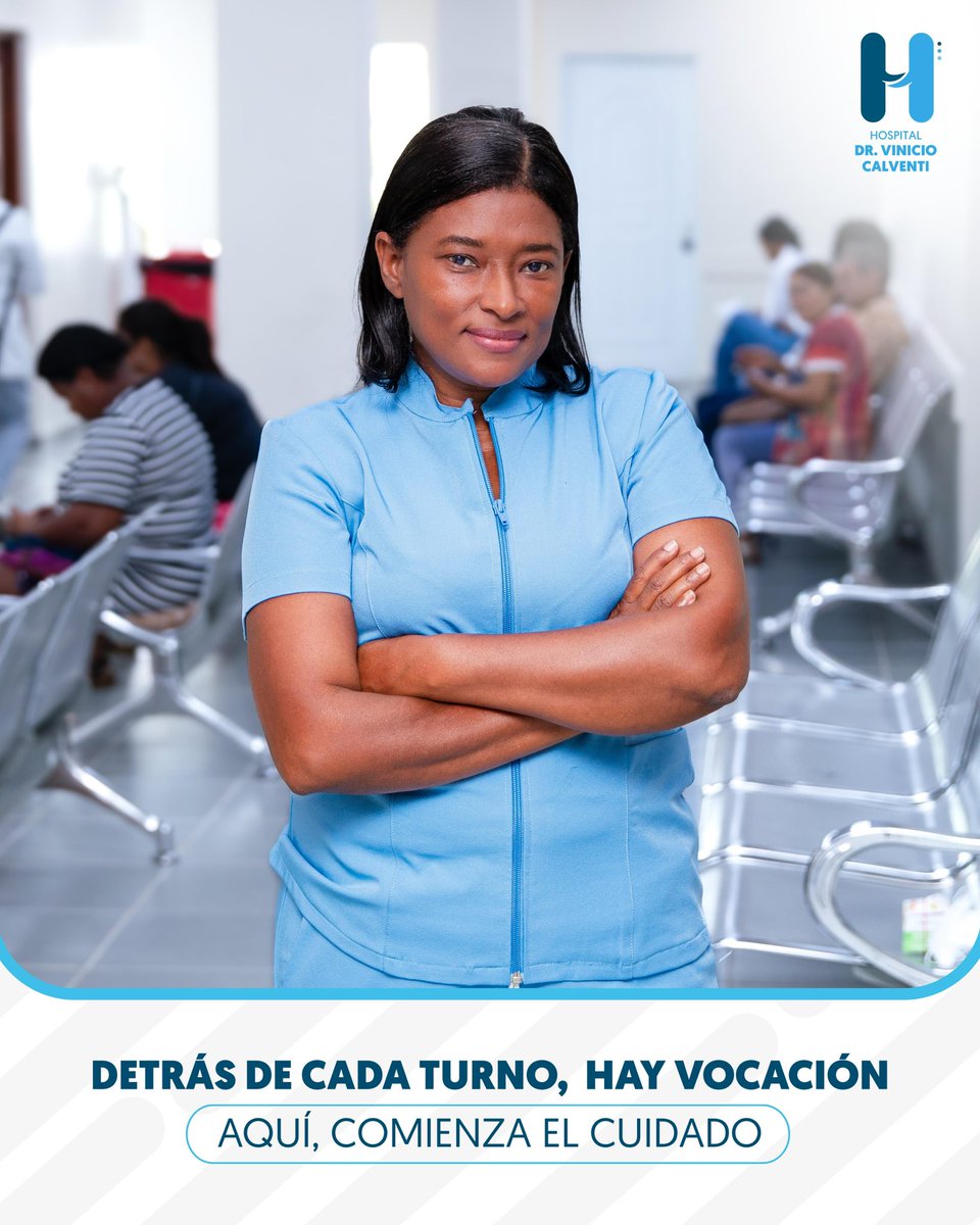 HCalventiRD's tweet photo. 🏥 En cada paciente hay confianza. En cada turno, hay vocación.

🧑🏾‍⚕️ Nuestro personal de salud acompaña con respeto, compromiso y calidad humana desde el primer contacto. https://t.co/2zcHlLnQgh