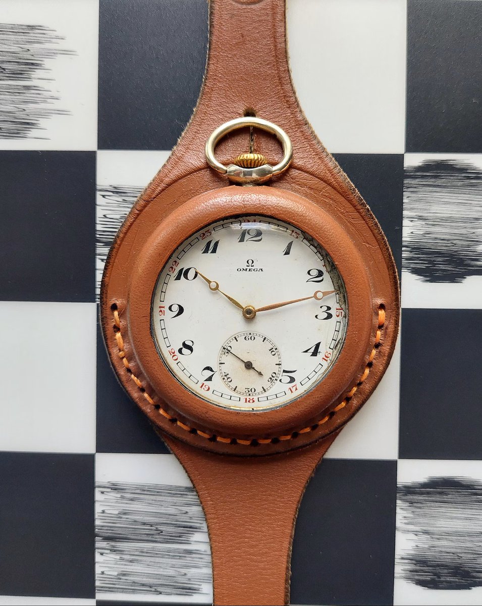 AlexanderF3266's tweet photo. Vintage OMEGA Swiss Pocket Watch Working Condition. 
https://t.co/w2q4C63UAb

"OMEGA" watch made of 800 silver – in good working condition.
Comes with special wrist strap for the pocket watch.

Watch case was polished by a goldsmith.
Mechanical movement is in good condition (shows signs of age) – see photos.

Dial has damage at 2 o'clock.
Rare antique Swiss mechanical pocket watch.

Inscription: OMEGA and serial number 6860821.
Watch case and two rear covers are solid 800 silver.
Dial – porcelain.

Case diameter: 50 mm.
Height with crown: 60 mm.
Thickness: 13 mm.

#Vintagewatches #Mechanicalwatches #Watches