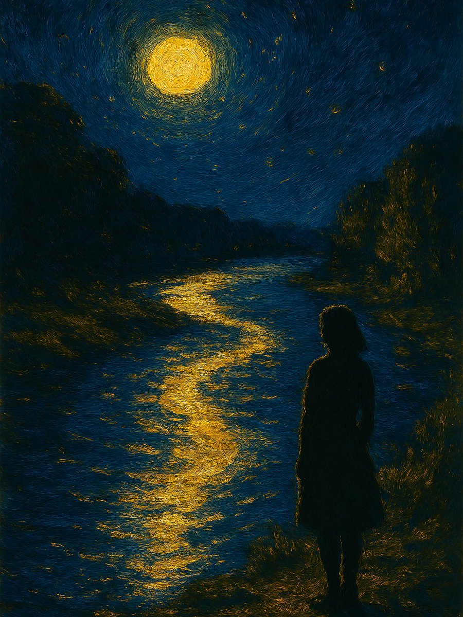 truwang's tweet photo. ⭐ Polaris - 🛤️ Tide’s End

Rivers hum beneath moonlit skies,
carrying you across endless tides,
keeping every vow whispered in the glow of timeless light.

#poem #POEMS #poetry https://t.co/ACKcei7PuR