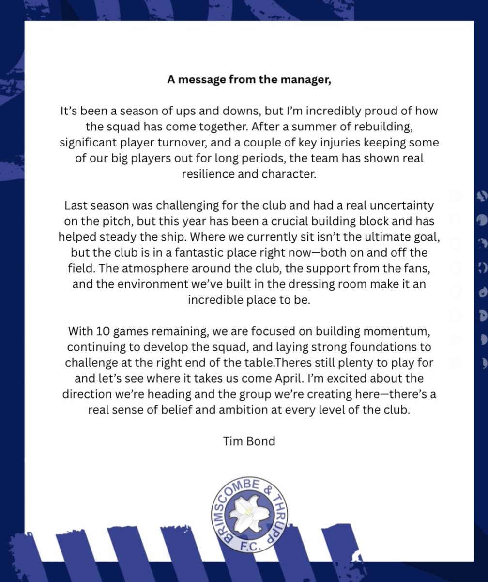 Brimscombe & Thrupp FC tweet media