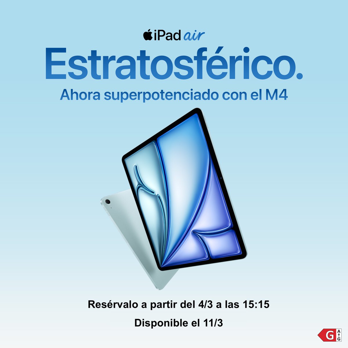 iPad Air. Hace más ligero cualquier trabajo. El chip M4 te ofrece un rendimiento increíble, y con el sistema de ventanas flexible de iPadOS la multitarea es un paseo. El iPad Air también incluye una espectacular pantalla Liquid Retina.
#newipad #ipadairm4