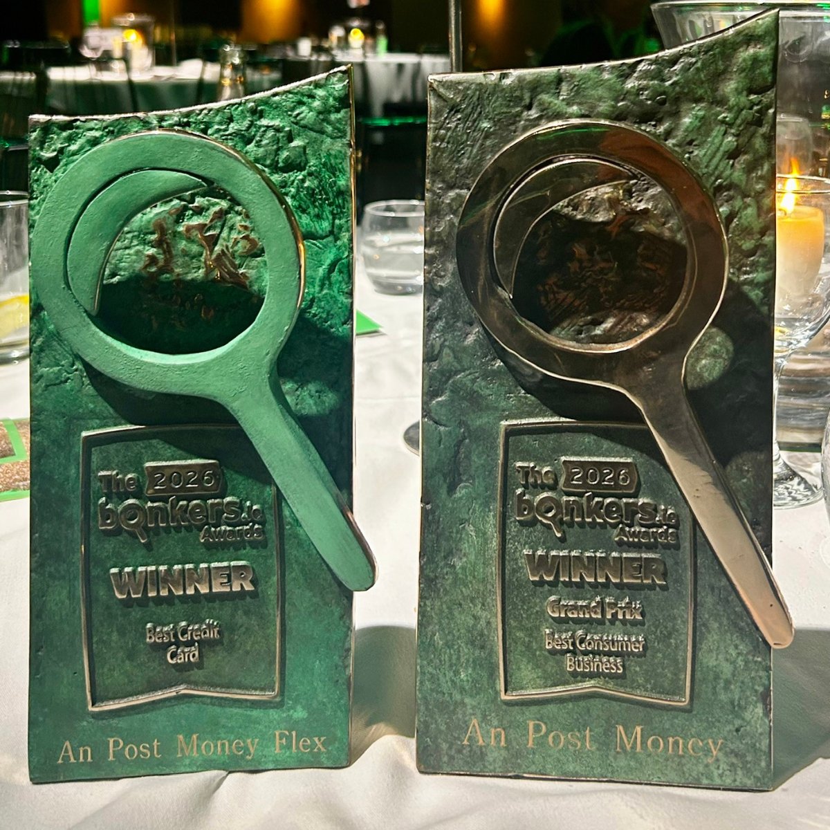 Postvox's tweet photo. We’re delighted to be named Best Credit Card and Best Consumer Business at the https://t.co/Z080ibgHxH Awards 2026.
These awards reflect our commitment to doing right by customers and setting the standard for financial services in Ireland.
#AnPostMoney https://t.co/Rpd8fzlzCD