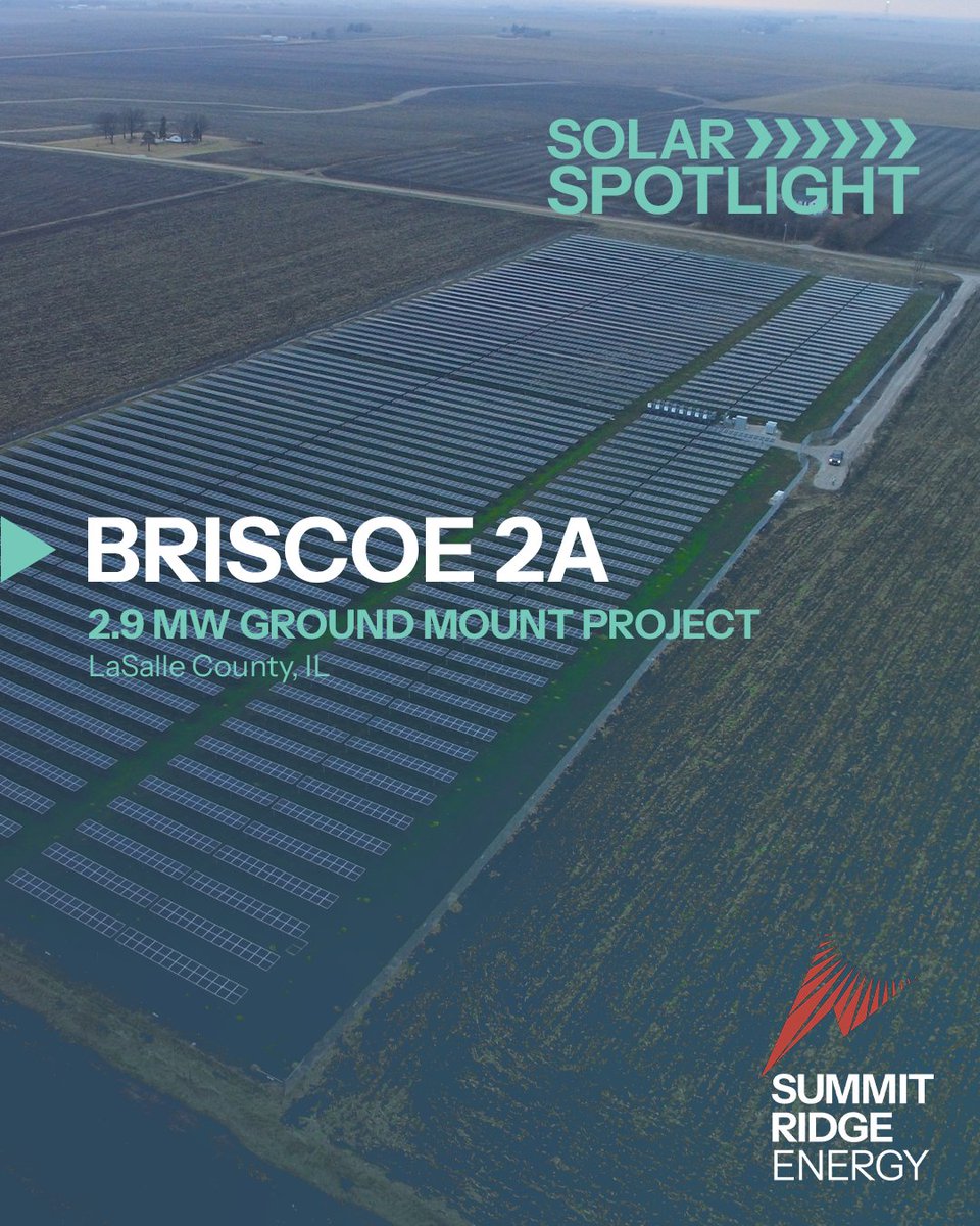 SummitRidgeEnrg's tweet image. New #SolarSpotlight: Briscoe 2A in LaSalle County, IL 🌞

One of our first self-developed projects in the state is a strong example of distributed solar in action. 

Get the story behind the site on our blog: srenergy.com/news/briscoe-2…

#SolarSpotlight #IllinoisSolar