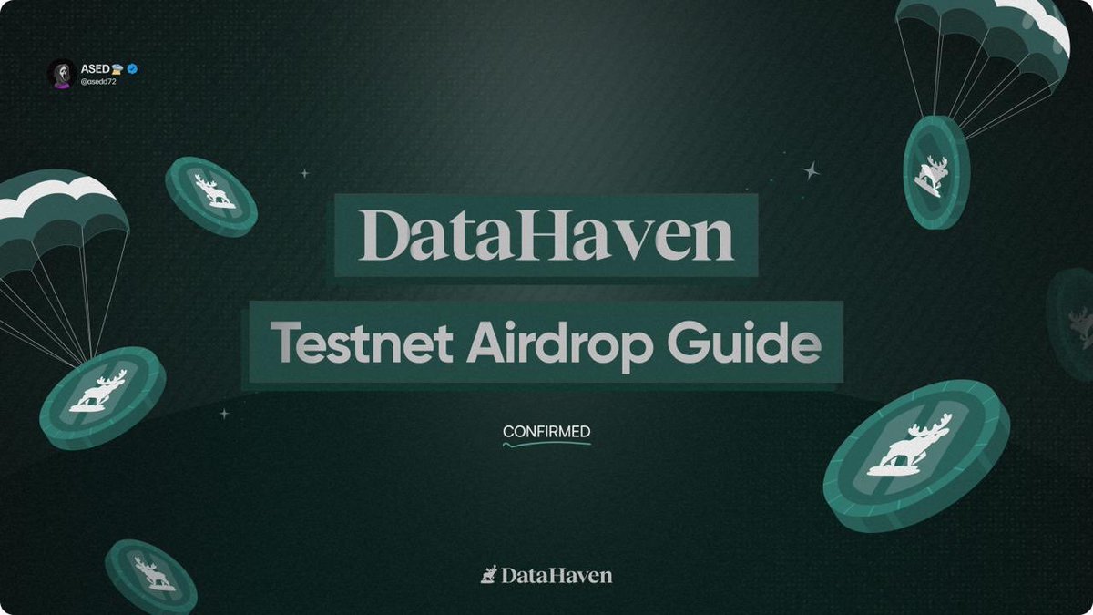 asedd72's tweet photo. DataHaven - Airdrop 🪂

$HAVE token is confirmed, you will qualify with activity on Camp Heaven

📌 here a step-by-step guide: 

   ➖join Camp Haven: https://t.co/C4erW7kA7D
   ➖get faucet: https://t.co/N6tm2OY4YE
   ￼ ➖create a bucket (public or private) : https://t.co/amGw2rd1pi
    ➖￼upload image & full field on your bucket
    ➖complete Zealy quest: https://t.co/P2uIgemToK’

🪂 Find all other airdrops guides: https://t.co/54pBAPhNGT