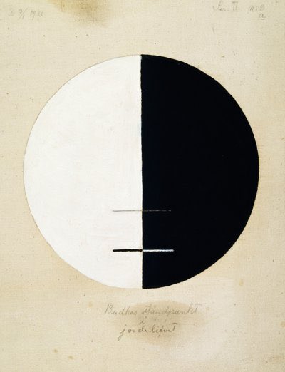 AniSWISSarts's tweet photo. Hilma af Klint (Swedish, 1862 – 1944) - Buddha's Point of View in Earthly Life, No. 3a https://t.co/ukHhlECW7o