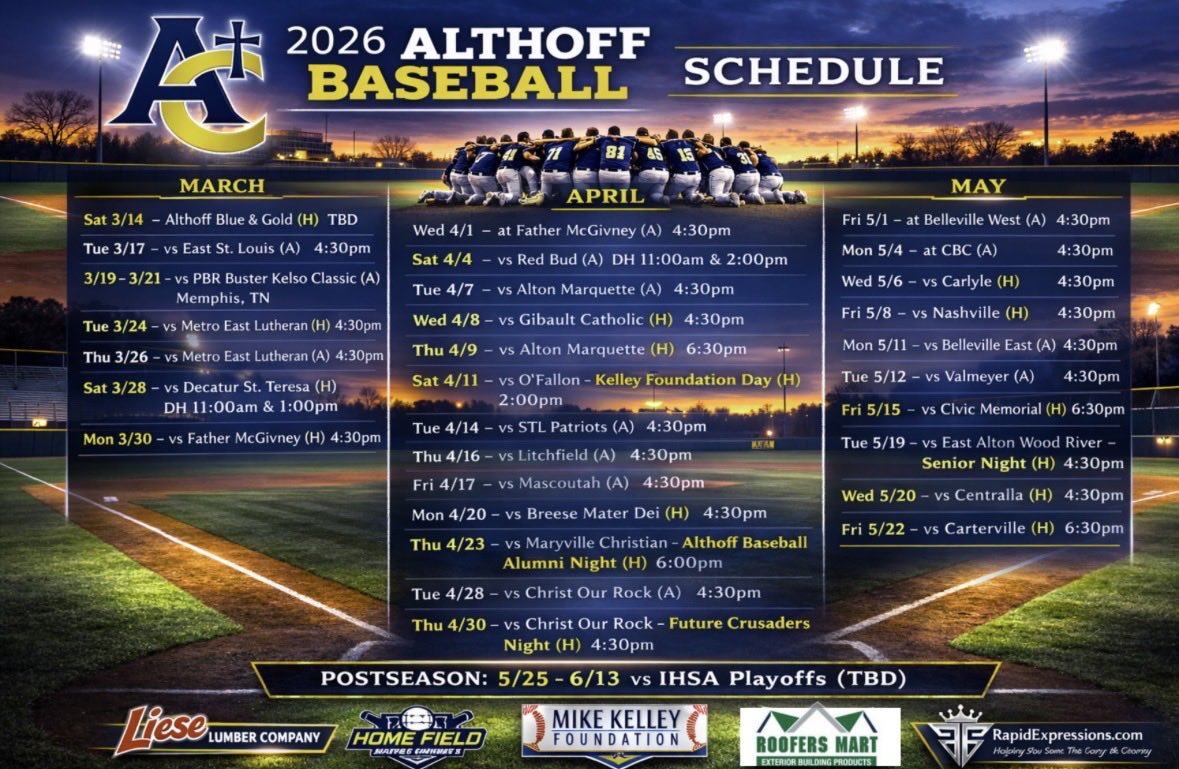 Althoff Catholic Baseball tweet media